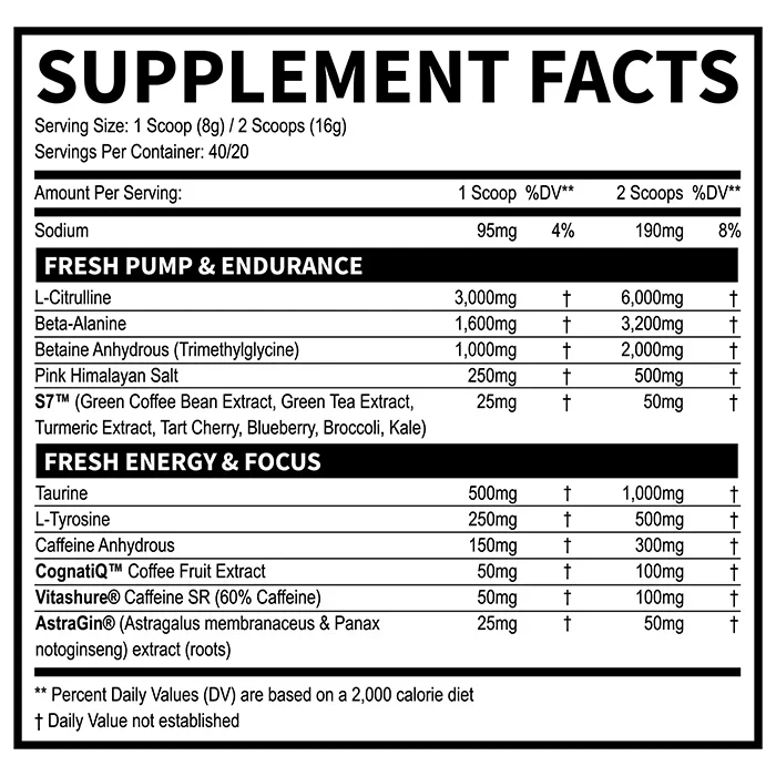 Fresh Supps Pre Workout | TopDog Nutrition