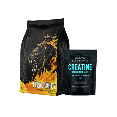 PACK NUTRITION FERAL WHEY PROTEIN 5LB + CREATINE 150G COMBO