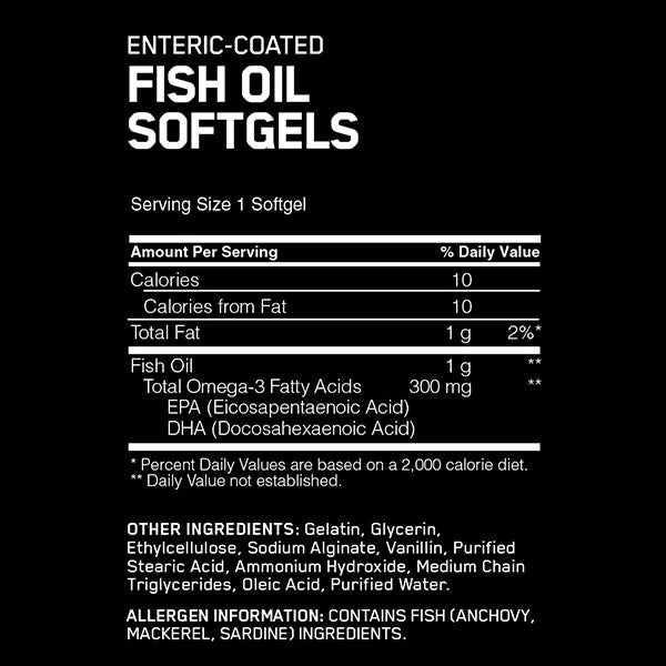 Optimum Nutrition Fish Oil 100 Softgels